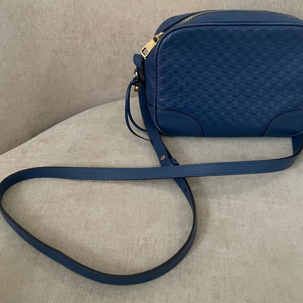 Blue Gucci Crossbody / Shoulder Camera Bag